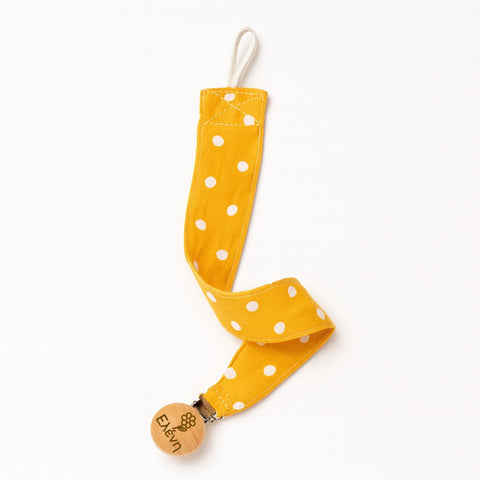 Κλιπ πιπίλας υφασμάτινο με όνομα | Κίτρινο