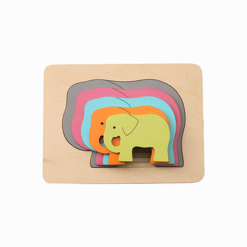 Ξύλινο παιχνίδι παζλ πολλαπλών στρώσεων