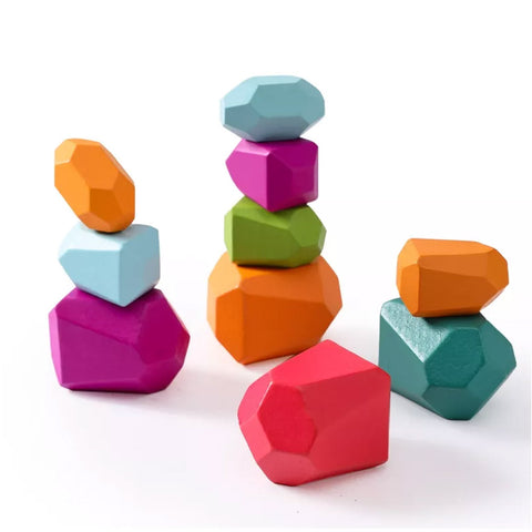 Ξύλινο παιχνίδι στοίβαξης με βραχάκια ισορροπίας