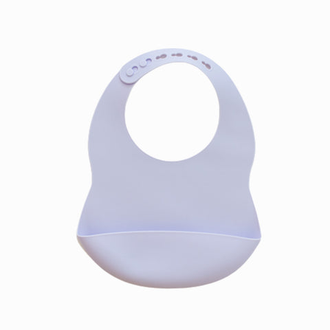 Σαλιάρα σιλικόνης με τσεπάκι Light Μπλε