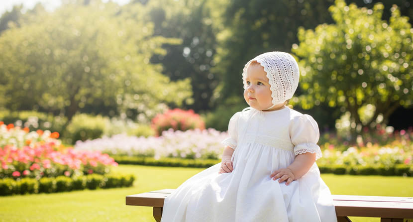 Μωρό με βαπτιστικό φόρεμα