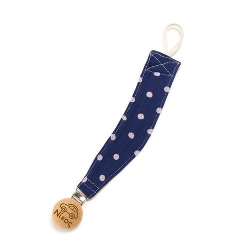 Κλιπ πιπίλας υφασμάτινο με όνομα | Μπλε