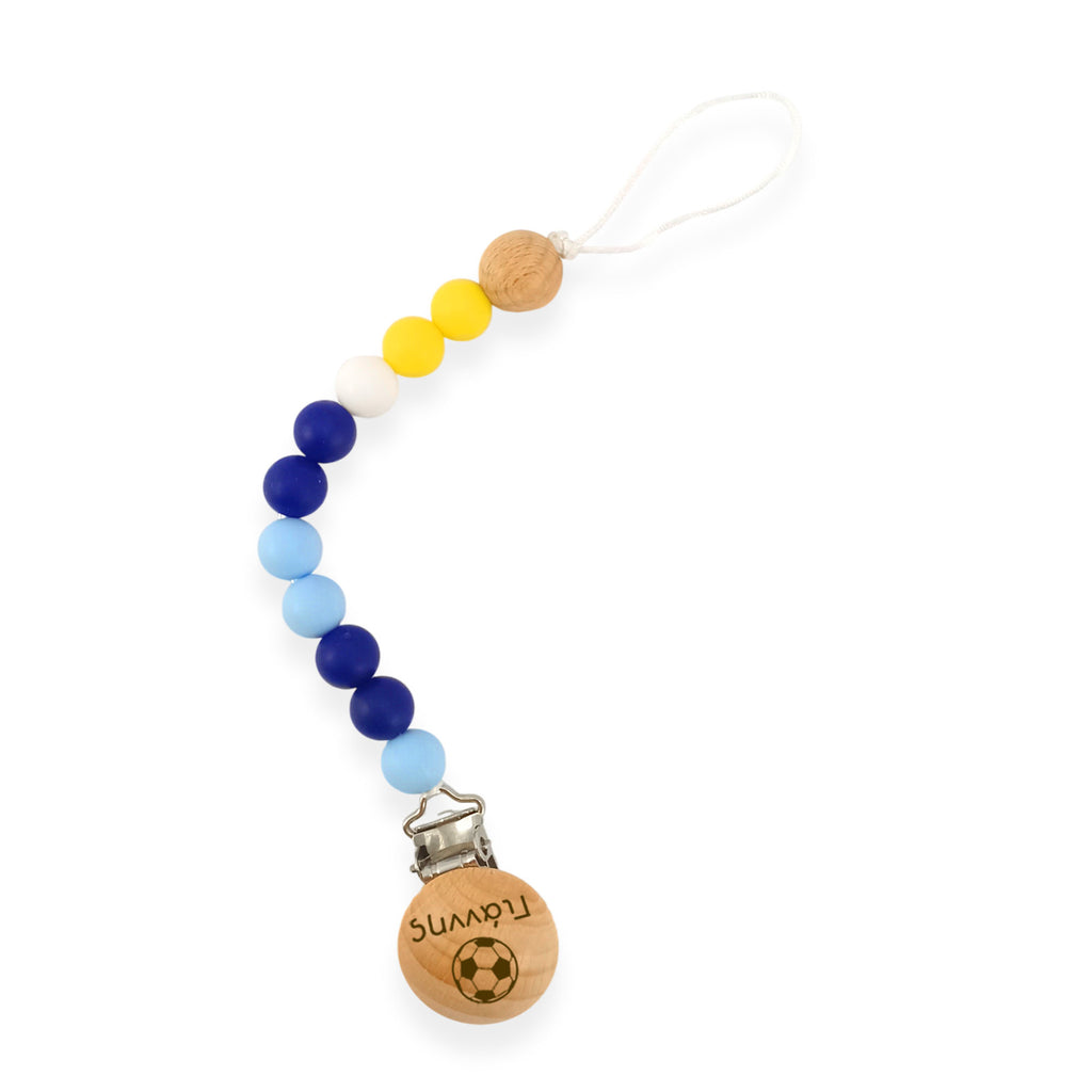 Κλιπ πιπίλας σιλικόνης με όνομα, μασητικό BPA free – Sky Adventure – FairyGift