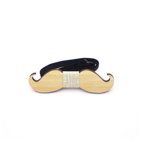 Ξύλινο Bow tie Moustache