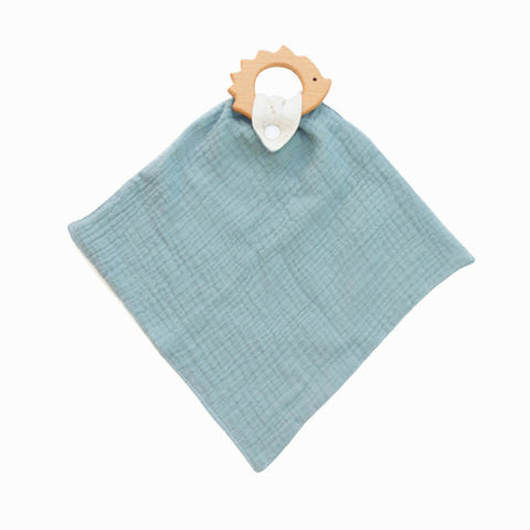 Βρεφικό πανάκι παρηγοριάς με ξύλινο μασητικό Πράσινο