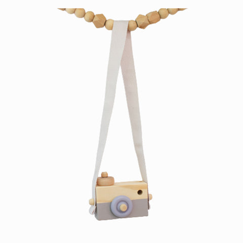 Ξύλινο παιχνίδι μίμησης φωτογραφική μηχανή Γκρι